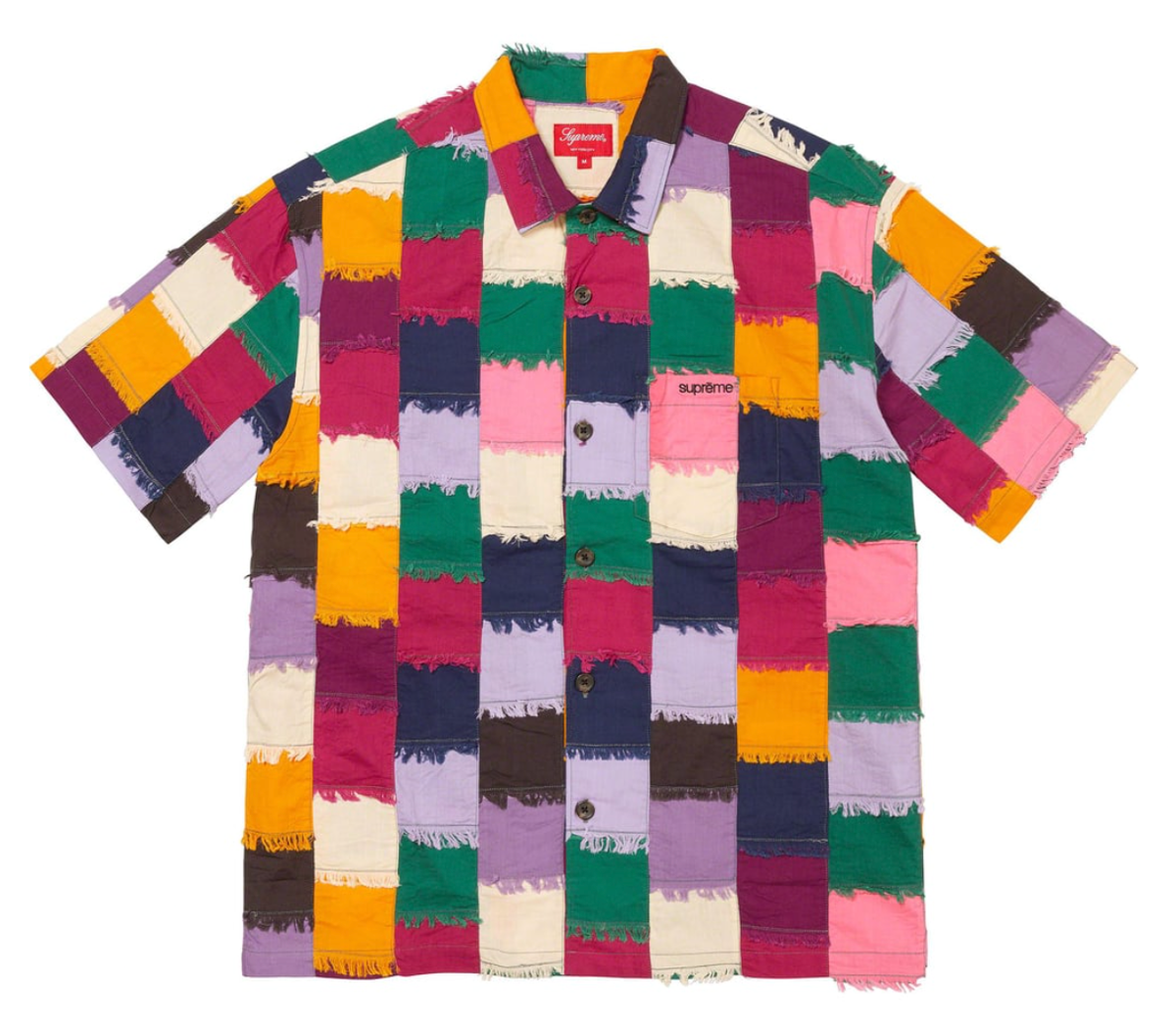 SS23 SUPREME PATCHWORK S/S SS BUTTON UP SHIRT MULTICOLOR SZ XXL | eBay
