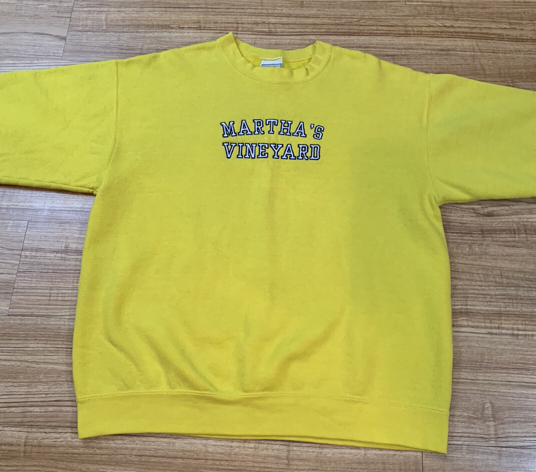 T-shirt Vintage Anvil Jaune – Taille L – Rare Et Fabriqué Aux États-Unis