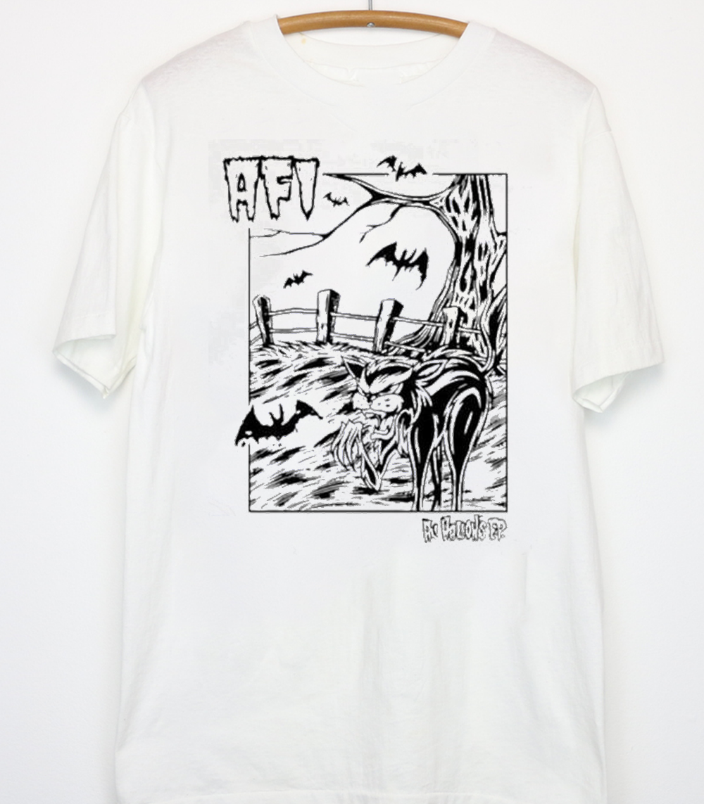afi Tシャツ AFI - Vintage 90s - A Fire Inside - Punk Rock Band Single Stitch T