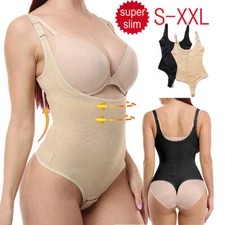 Women Tummy Compression Slimming Thong Panty Full Body Shaper Underwear Bodysuit