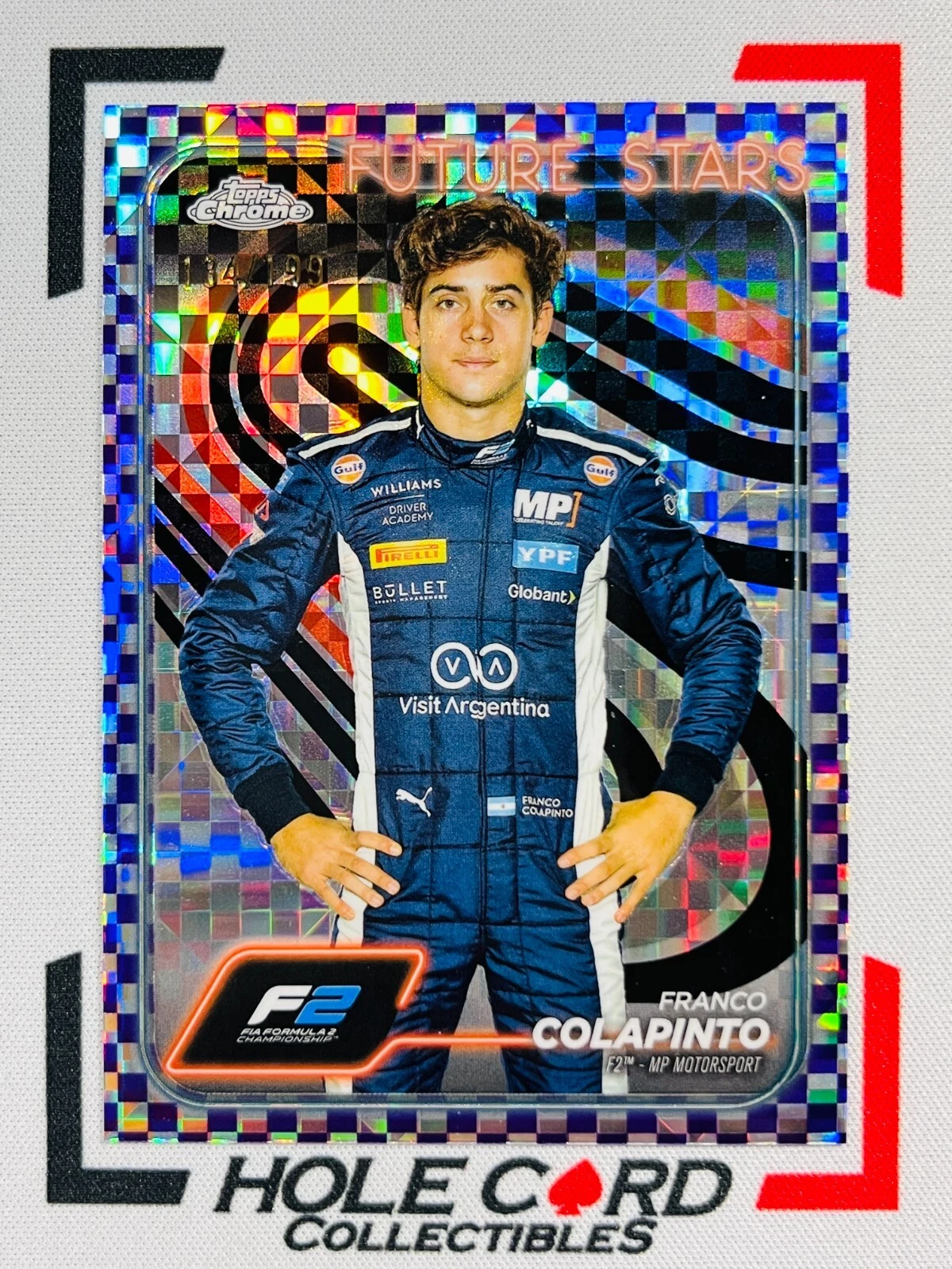 FRANCO COLAPINTO 2024 Topps Chrome F1 F2 #24 Purple Checker Flag 134/199
