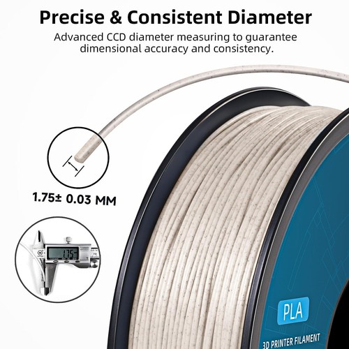 GEEETECH 1,75mm 1kg PLA 3D Drucker Filament Marmor braun Stein Statue Verbrauchsmaterial - Bild 4 von 9