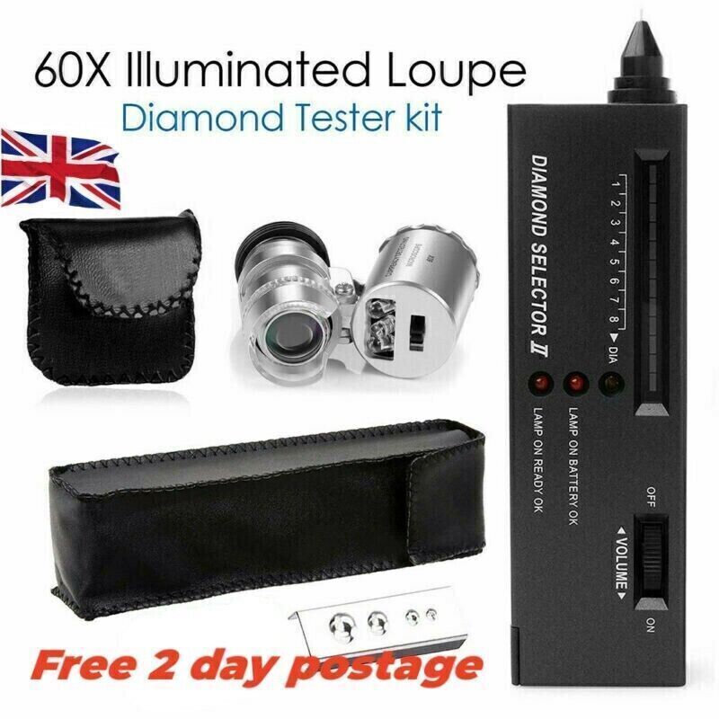 1 Set Gold Silver Diamond Tester Gemstone Test Kit Digital Electronic