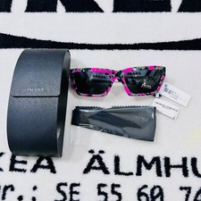 Prada Camo Geometric 57mm Rectangle Sunglasses. Purple Gray Black Camo