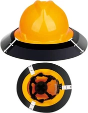 Reusable Hard Hat Visor, with Neck Protector Breathable Shade Net Full Brim Hard
