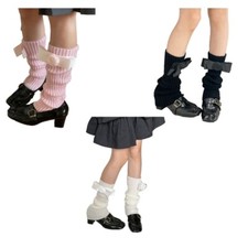 Womens Knitted Winter Warm Leg Warmer Long Socks Boot Cuffs Toppers Legging Pads