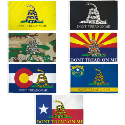 Texas & Gadsden Flagge Combo – 90x150cm, 100D Polyester, Wetterfest Mit Messingösen