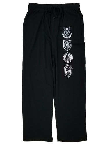 Mens Black Sleep Pants Pajama Bottoms 