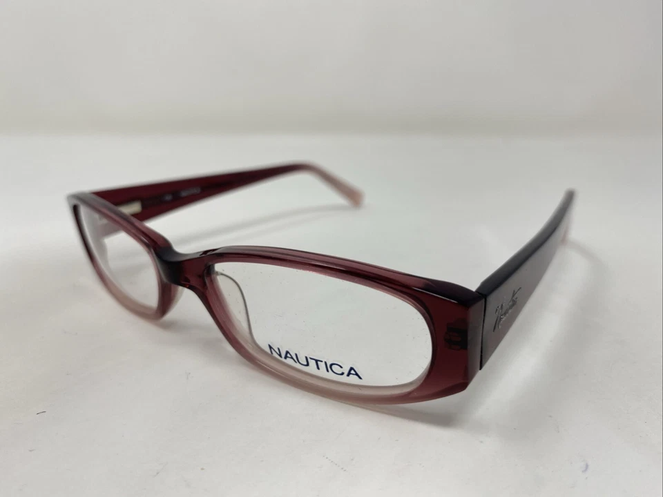 Marco de gafas de borde completo de plástico borgoña Nautica N8071 655 50-16-135 6874 Foto 2 de 4