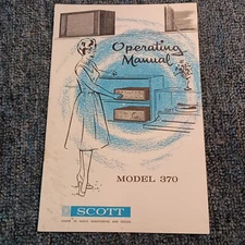 HH Scott Model 370 Operating Manual (Good condition, small tear in cover)