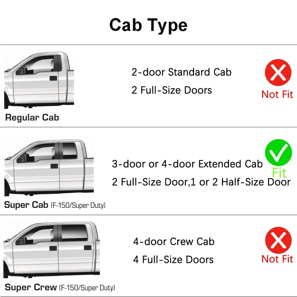 Smoke Window Vent Visors for 1997-2003 Ford F-150/2004 F-150 Heritage SuperCab Foto 4 de 4