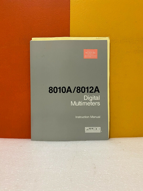 Fluke 491944 8010A 8012A Digital Multimeter User Guide