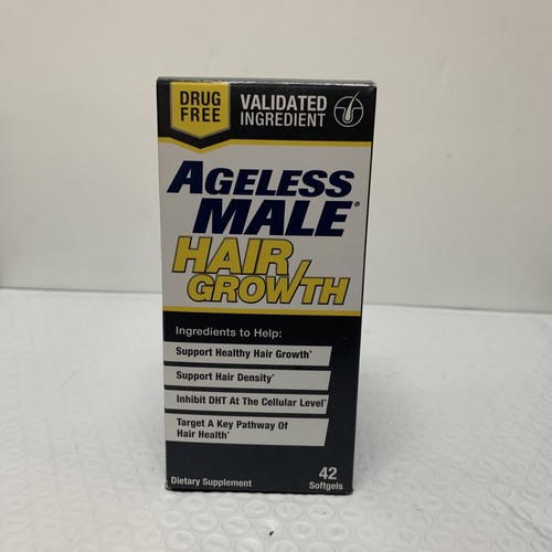 Ageless Male Hair Growth Supplement 42 Softgels. Exp 2025 eBay