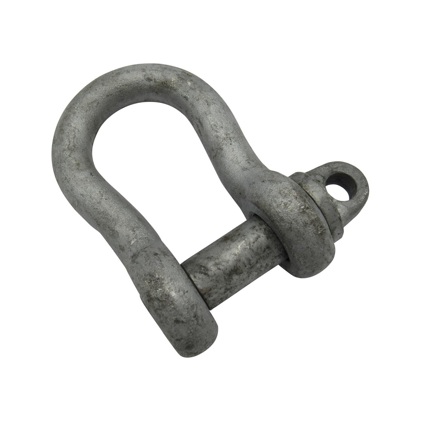 Large Bow Shackle With Screw Pin 2 Ton Galvanised - Lifting Towing BS3032 2000KG