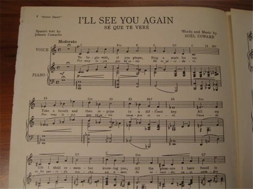 I'll See You Again Noten 1947 Se Que Te Vere Noel Coward Harms Inc Nice (O - Bild 4 von 4
