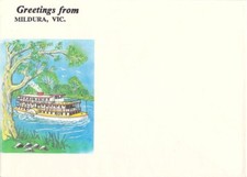 L2046 Australia V Mildura Paddle River Boat Souvenir Cubierta Turística