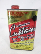 Vintage 1960's LeVernier's Auto Custom Cleaner Polish empty metal can