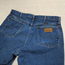 Wrangler VTG Jeans Men's 38x38 Fits 35.5x 37 Blue Cowboy Cut Western USA Made