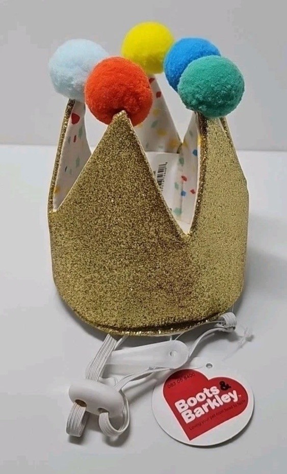 Boots & Barkley Adjustable Pet Birthday Crown NEW w/Tags
