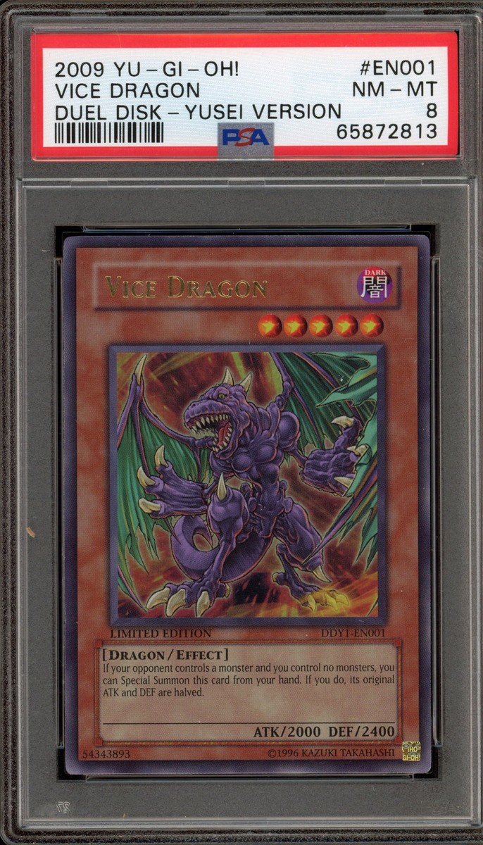D'Louca – Seems U Wanna Fly【RARE PROMO】 Yu-Gi-Oh! Vice Dragon Duel Disk Yusei Version Promo DDY1-EN001 PSA