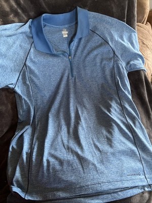 Men s Large Merrell Select Wick Blue Short Sleeve Polo