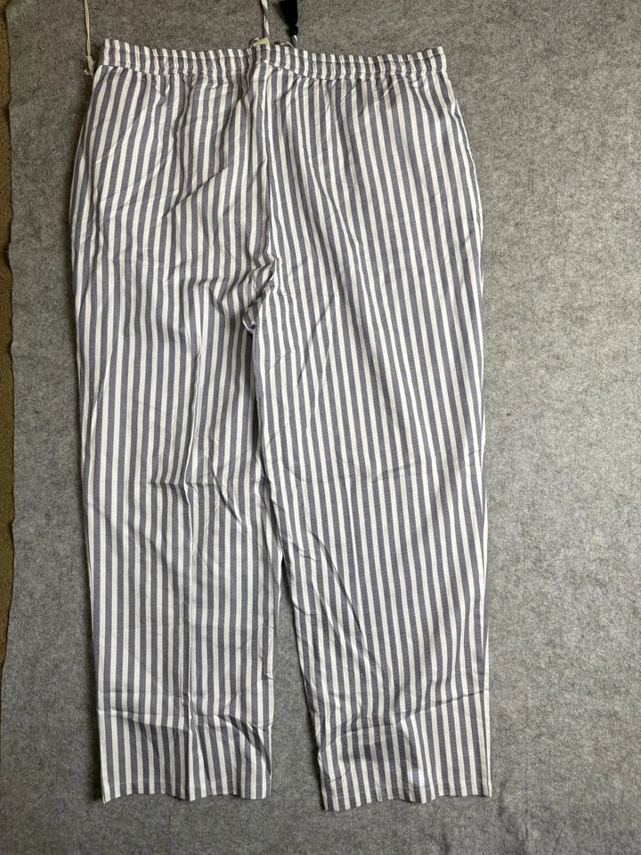 Pantalones Caribbean Joe Para Mujer 2X Patriot Azul Blanco Rayas Citrus Journey Capri Foto 2 de 4