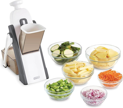 Safe Slice  Mandoline - Compact, Foldable Food Slicer - Slice, Dice, Julienne &