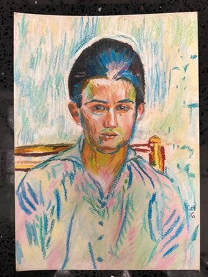 Cuno Amiet (Handmade) Drawing on antique paper Signed and stamped 8 x 11 inches