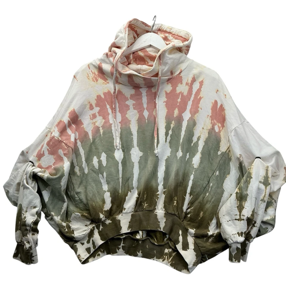 YOUNG FABULOUS & BROKE Hoodie Tie Dye Multi Color Cropped YFB Women's Size S/M - Image 3 of 4