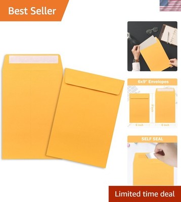 Professional 6x9 Self-Adhesive Manila Envelopes - 50 Count for Safe Mailing