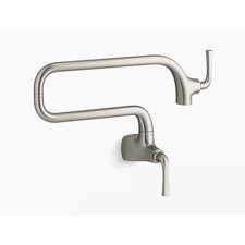 kohler graze k-22066-vs vibrant stainless wall-mount pot filler faucet