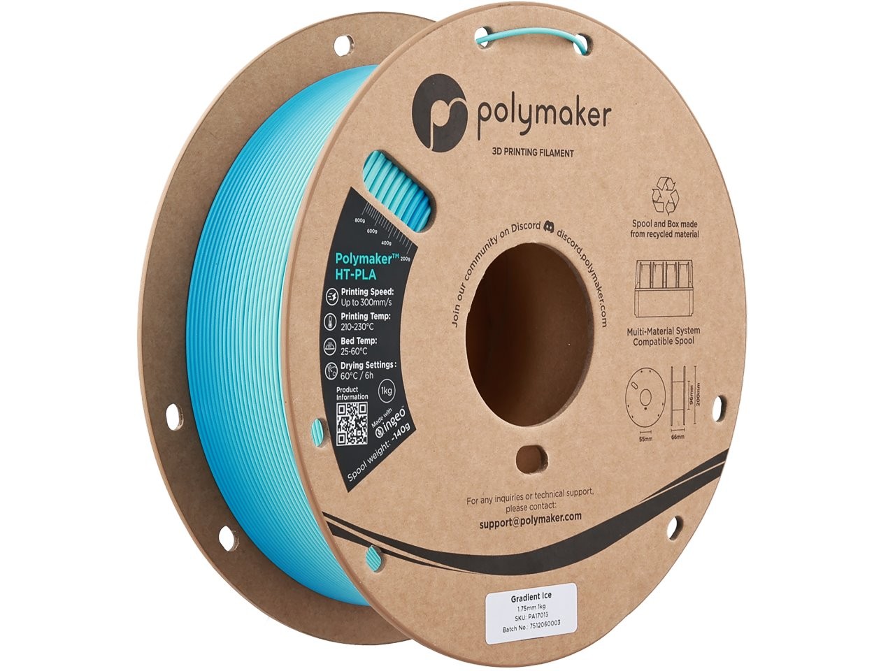 Polymaker Filament Pla-Ht Pa17013 Multicolor 1,75 Mm Hohe Wärmebeständigkeit - Bild 2