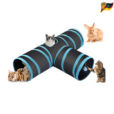 Katzentunnel 3 Wege Spielzeug Tunnel für Kätzchen Welpen Kaninchen