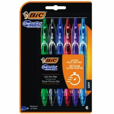 Kugelschreiber-Set Bic Gelocity Quick Dry 964769 Schwarz Bunt [6 Stück]