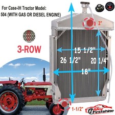 3 Rows Tractor Radiator Fits Case Ih Farmall 504 Gas Or Diesel New