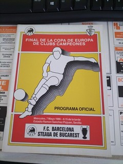 F C Barcelona V Straus De Bucharest 07/05/1986 UEFA Cup Final .