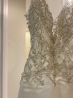 Mori Lee wedding dress size 10 satin and beaded dry cleaned
