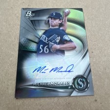 Topps 2022 Bowman Platinum Autograph Michael Morales TOP-23 Mariners Rookie
