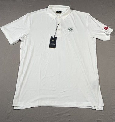NWT Jack Nicklaus Murfield Village Logo Polo Golf Shirt White Size Large
