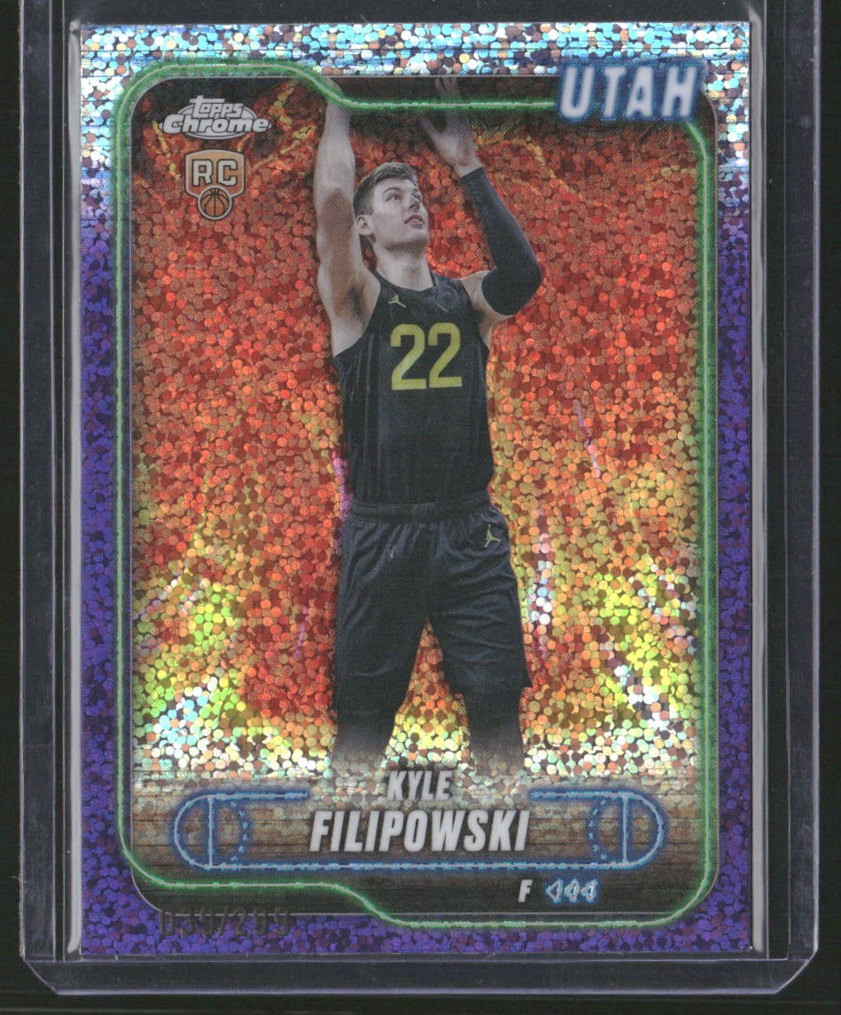 2024-25 Topps Chrome - Purple Speckle Refractor #127 Kyle Filipowski #/299