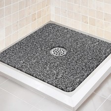 Shower Mat Non Slip,27 x 27 Inch Extra Large 27" x Square , Black White