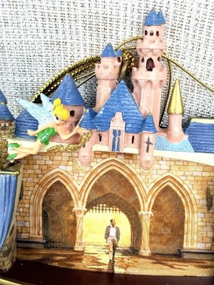 Disneyland Castle Ornament Tinker Bell Disney Parks 3D Sleeping