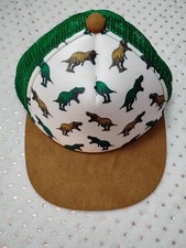 Kids Small Snapback Mesh Hat Cap Adjustable Dinosaur Print