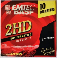10 Disketten EMTEC BASF 3,5 1,44MB 2HD neu, D...