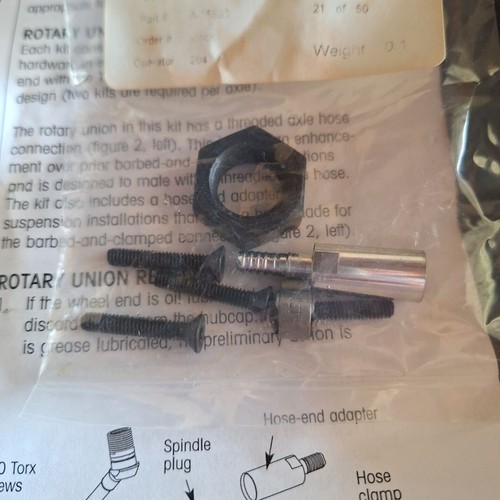 Hendrickson S-28622 Rotary Union Retrofit Kit Commercial Vehicle Genuine Parts - Picture 4 of 6