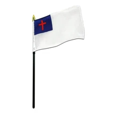 Christian 4" x 6" Hand Flag