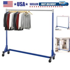 Industrial Grade Z-Base Garment Rack, 500lb Load with 62 Inches Extra Long Ba...