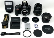 Nikon D5500 24.2MP DSLR Camera w/18-55mm Lens Bundle - Black