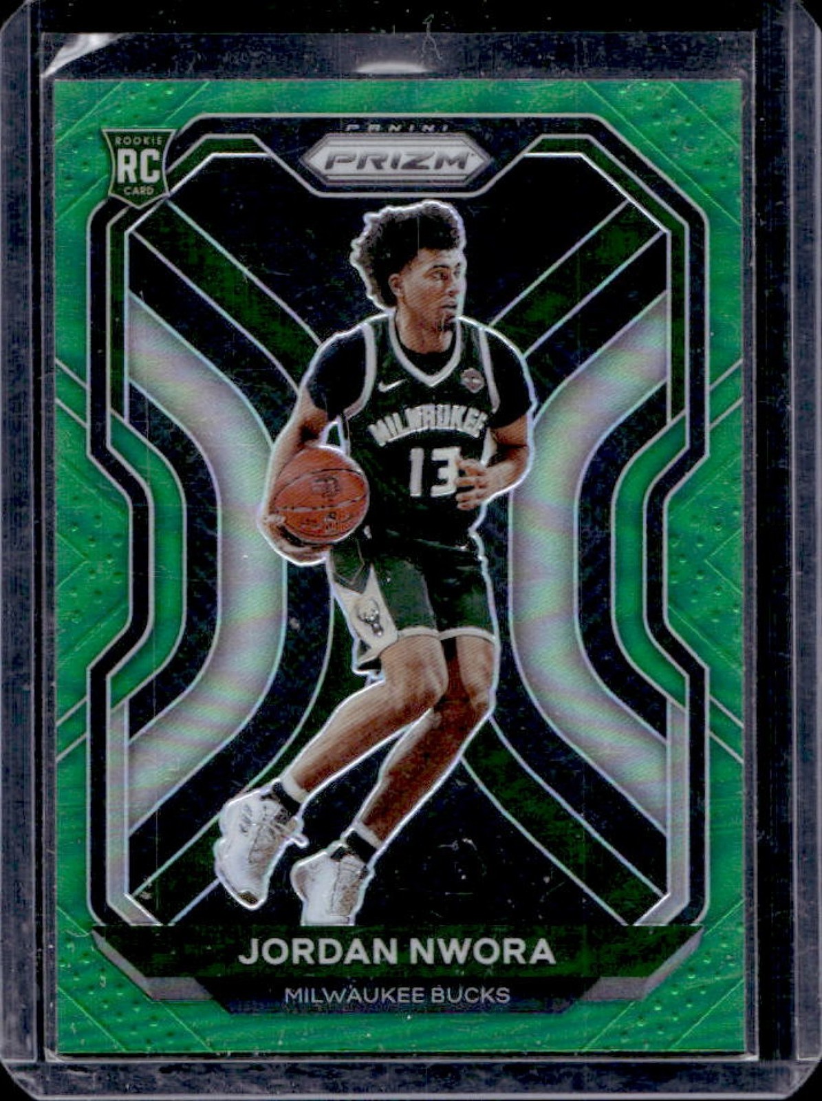 2020-21 Prizm Jordan Nwora RC Green Prizm Rookie #273 Bucks
