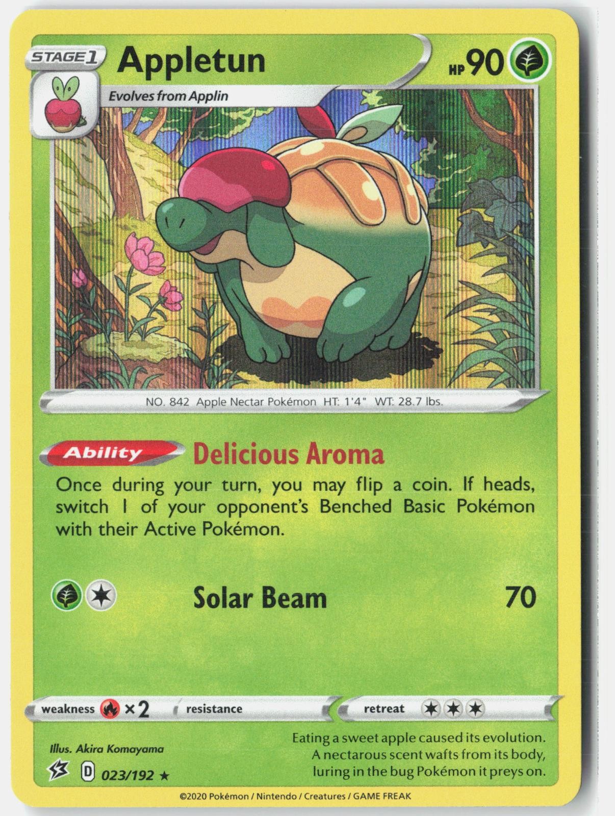 Appletun 023/192 Holo Rare Rebel Clash Pokemon Lightly Played